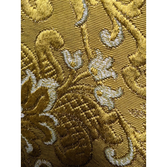 1960s Embroidered Style Very Rare, Gold, Rich, Classy, Luxurious Fabric, Great for Upholstery, Drape and Bed Spread For Sale - Image 5 of 6