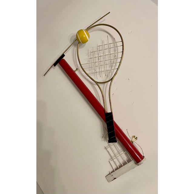 Metal Curtis Jere Pop Art 1988 Tennis Wall Sculpture For Sale - Image 7 of 12