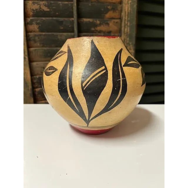 In found condition Best guess - it was handmade and created via coil method Cold painted 20th century