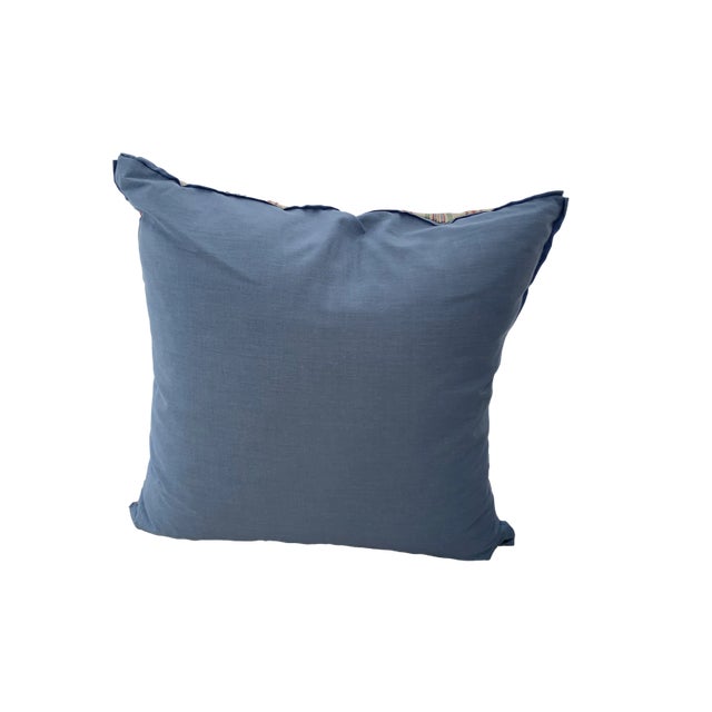 Green & Red Striped Throw Pillow For Sale - Image 4 of 6