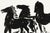 Vintage black horse artwork from 1935–1936, reproduced and refined for modern printing. Featuring expressive gestural...