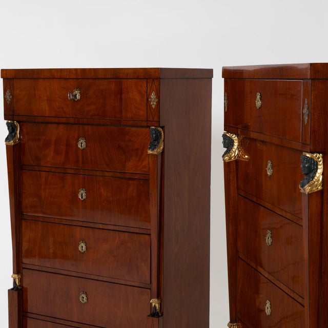Empire Semainières, Vienna, Austria, 1810, Set of 2 For Sale - Image 9 of 11