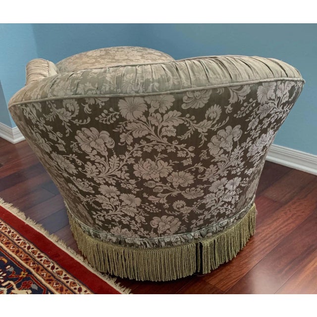 Textile Silk Upholstered Antique Chaise For Sale - Image 7 of 12