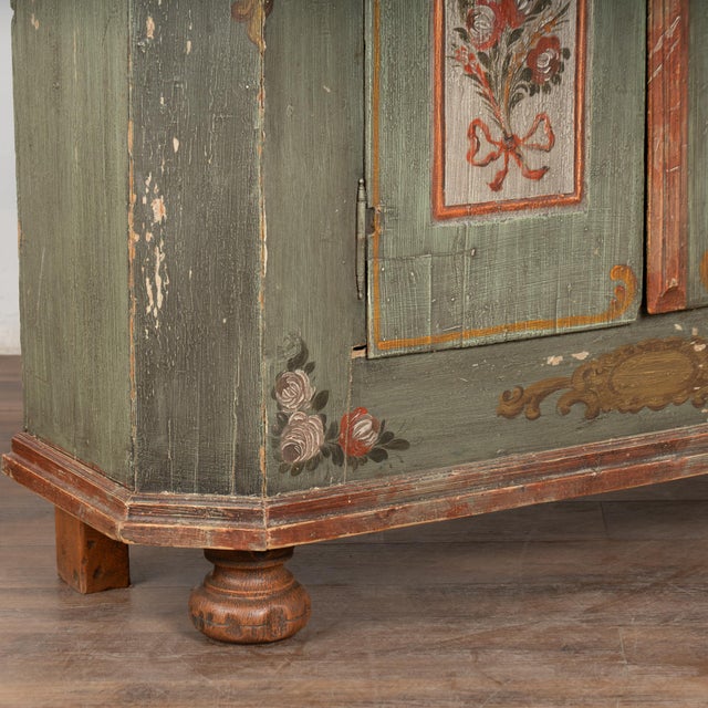 19th Century 19th Century Original Painted German Two Door Armoire Shrunk For Sale - Image 5 of 13