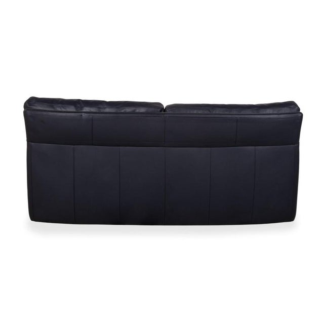 Black Leather 3-Seater Sofa from Brühl For Sale - Image 6 of 8
