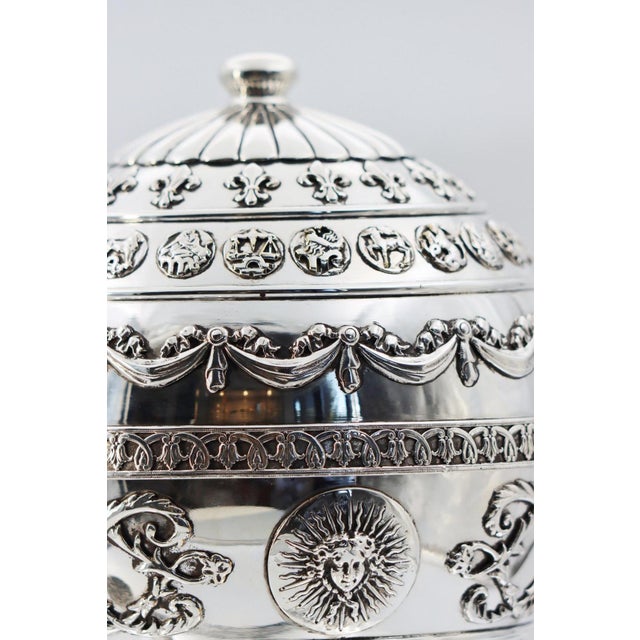 Silver La Montgolfiere Table Centre Caviar Display by Richard Lauret For Sale - Image 8 of 17