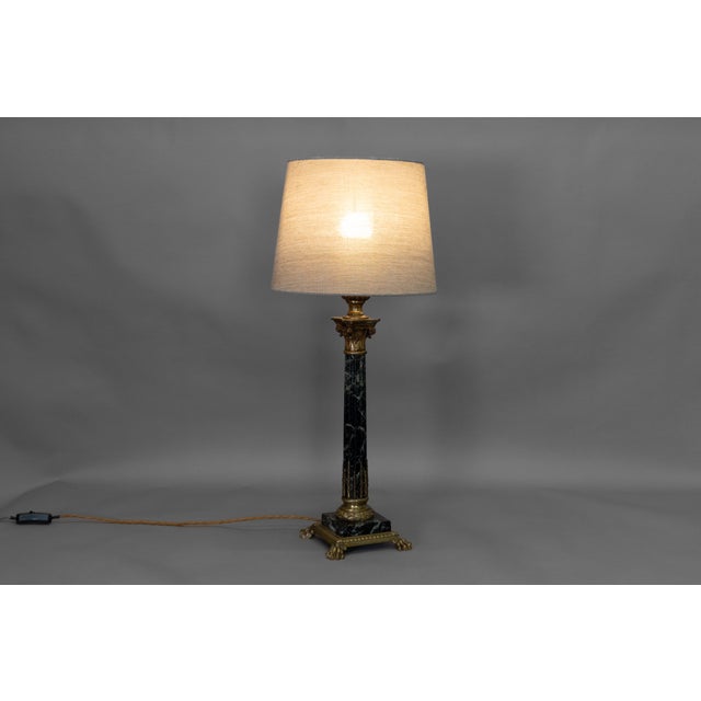 1930s Vintage Marble Table Lamp, 1930 For Sale - Image 5 of 7