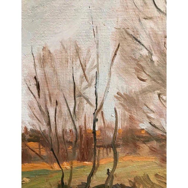 Jean Ferdinand Chomel, Sala Biellese, Italy, Oil on Cardboard, 1947 For Sale - Image 6 of 8