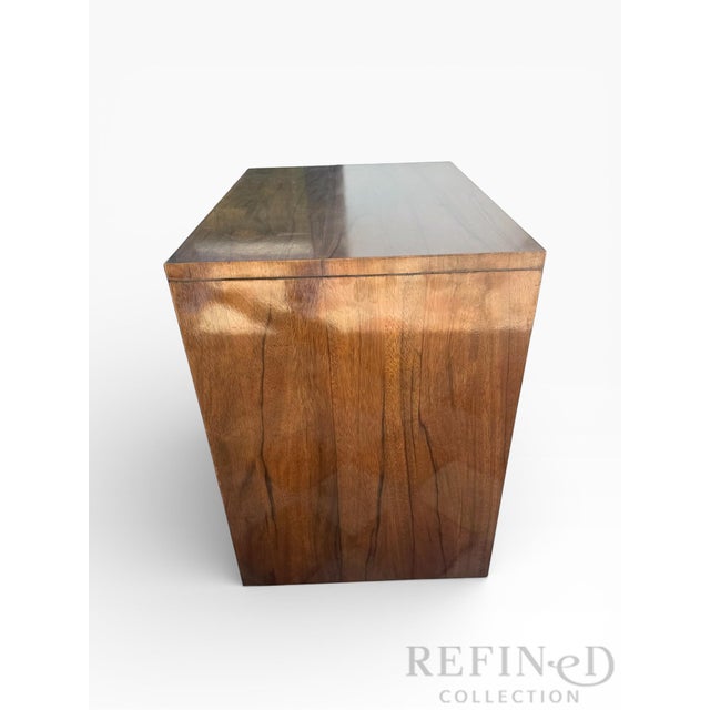 Pair of Mastercraft Grand Rapids Brass-Banded Walnut Nightstands, Circa 1970s–1980s For Sale In Miami - Image 6 of 17
