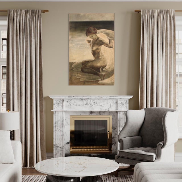 Italian Artist, Nude of a Young Woman, 1920, Oil on Canvas For Sale - Image 14 of 16