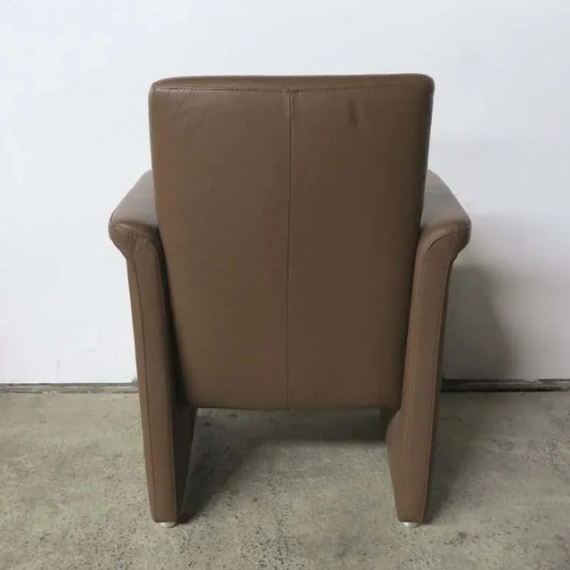 Brown Set of German Leather Armchairs from Musterring International, 1970s For Sale - Image 8 of 18