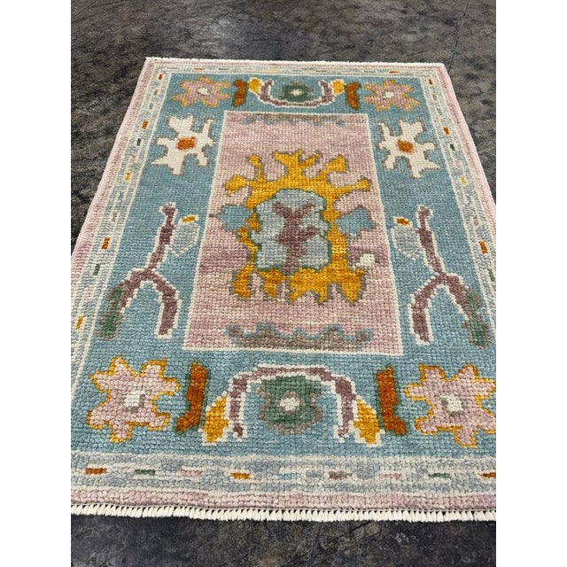 Turkish Oushak Rug 2'2" x 2'10" #24328 Explore a curated collection of hallway runners, wool rugs, and handmade...