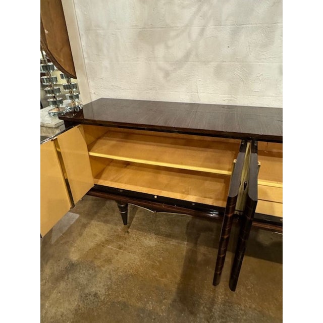 Brown French Mid Century Macassar Sideboard For Sale - Image 8 of 14