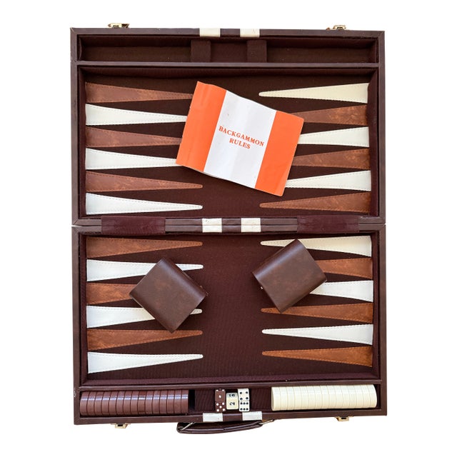 Large 23" Vintage Backgammon Complete Set For Sale