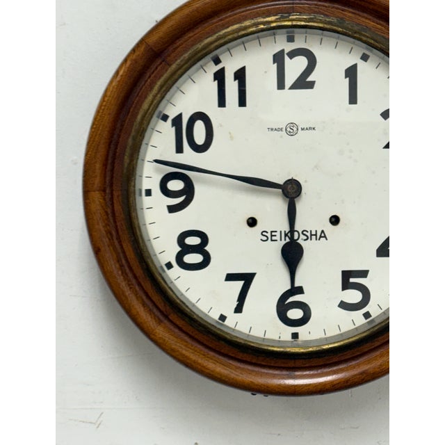 Antique Seikosha Wall Clock For Sale - Image 10 of 12