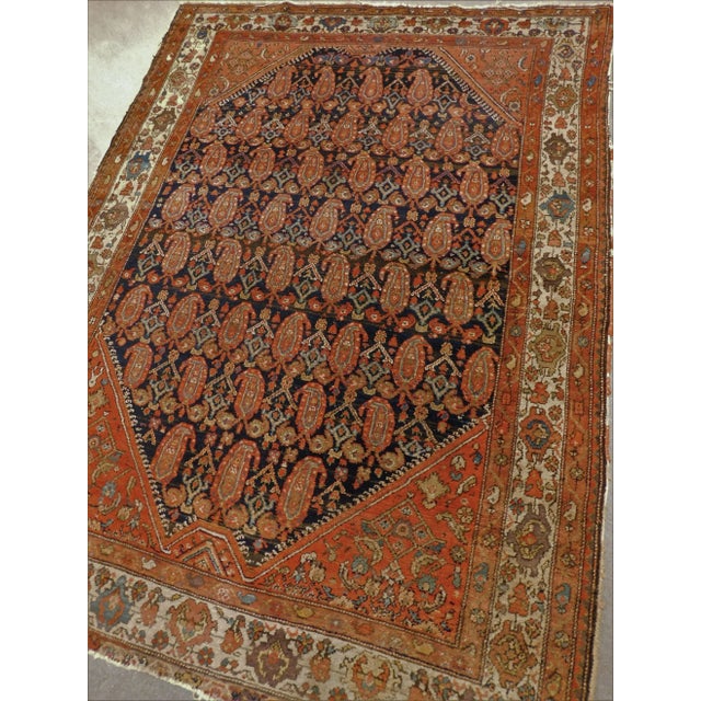 Textile Antique Persian Malayer Rug- 4'7"x 6'5" For Sale - Image 7 of 12