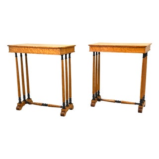 Early 18th Century Regency Birdseye Maple Occasional Tables, Set of 2 For Sale