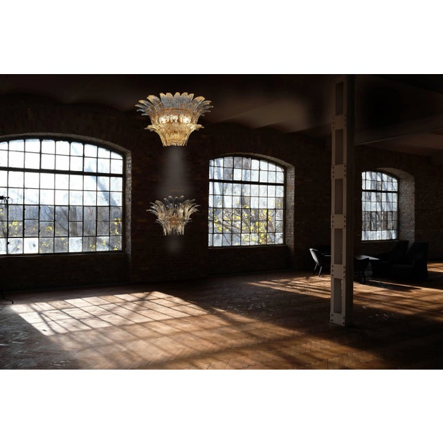 Italian Palmette Sconces by Barovier & Toso, Murano, 1960, Set of 2 For Sale - Image 3 of 11