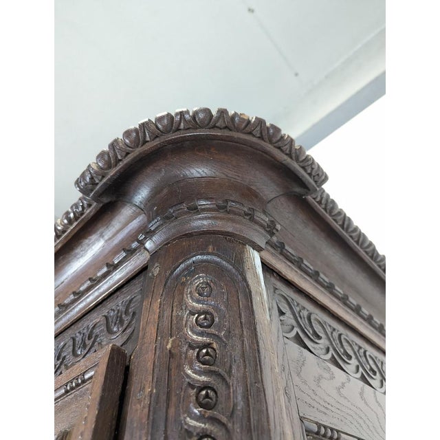 Wood Carved Bonnetière, Pays De Bray, France, 19th Century For Sale - Image 7 of 12