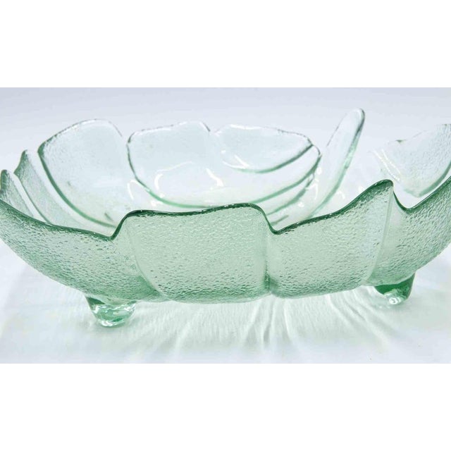 1970s Vintage Glass Leaf Shaped Bowl, Italy, 1970s For Sale - Image 5 of 7