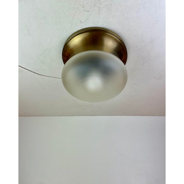 Brass and Murano Glass Ceiling Lamp, Italy, 1960s For Sale - Image 4 of 17
