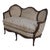 French Louis XV Vintage Carved Frame Upholstered Settee For Sale