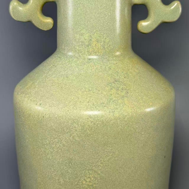 15th Century & Earlier Antique Chinese Longquan Celadon Phoenix Ear Vase For Sale - Image 5 of 9