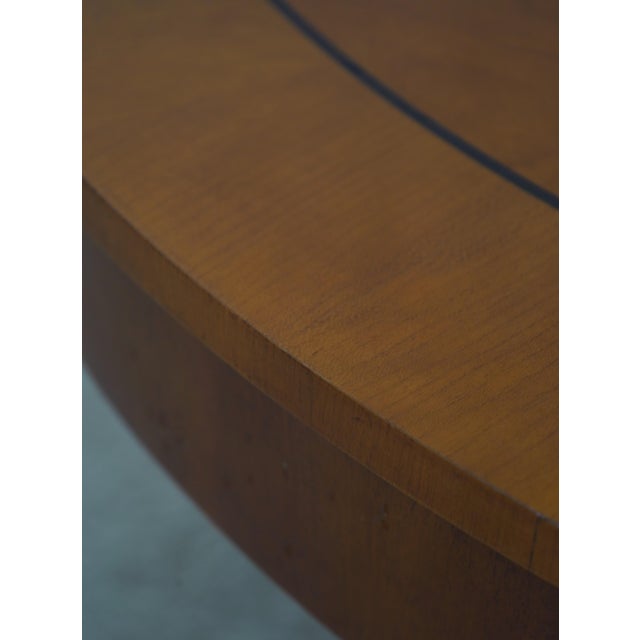 Baker Furniture Company Baker Neoclassical Cherry Inlaid Round Dining Table For Sale - Image 4 of 18