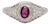Vintage Inspired Ruby Ring With Earth Mined Diamonds in Solid 14k Gold, 5x4mm, Size 6.75 For Sale