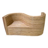 Vintage Pencil Reed Bamboo Rattan Conversation Chair For Sale