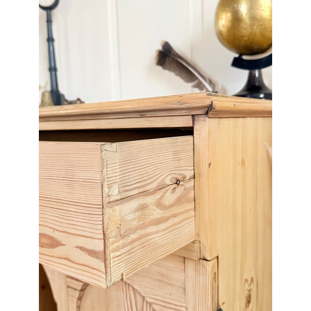 Antique English Pine Sideboard Cabinet Desk For Sale - Image 14 of 18
