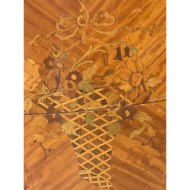 20Th Century French Demilune Commode With Inlay For Sale In Miami - Image 6 of 10