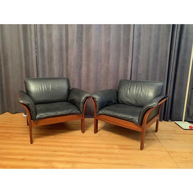 Set of Illum Wikkelsø Armchairs, Denmark, 1970s For Sale - Image 16 of 16