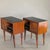 Mahogany and Black Glass Bedside Tables, 1950s, Set of 2 For Sale - Image 3 of 10