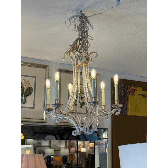 Design Plus Gallery presents the Medium Size Burnished Silver Oslo Chandelier by Chapman & Myers for Visual Comfort. The...