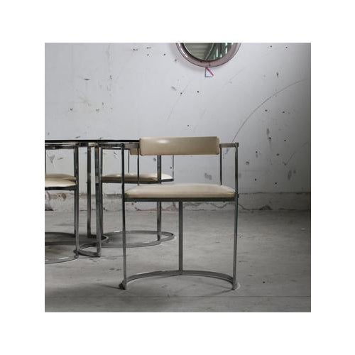 Silver Table and Chairs, Italy, 1970s, Set of 5 For Sale - Image 8 of 18