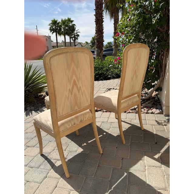 6 Vintage Drexel Heritage Furniture Co. Dining Room Chairs , Carved Ash Wood For Sale - Image 12 of 14