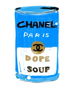 "Chanel Paris Dope Soup" Contemporary Pop Art Fashion Print by Annie Naranian