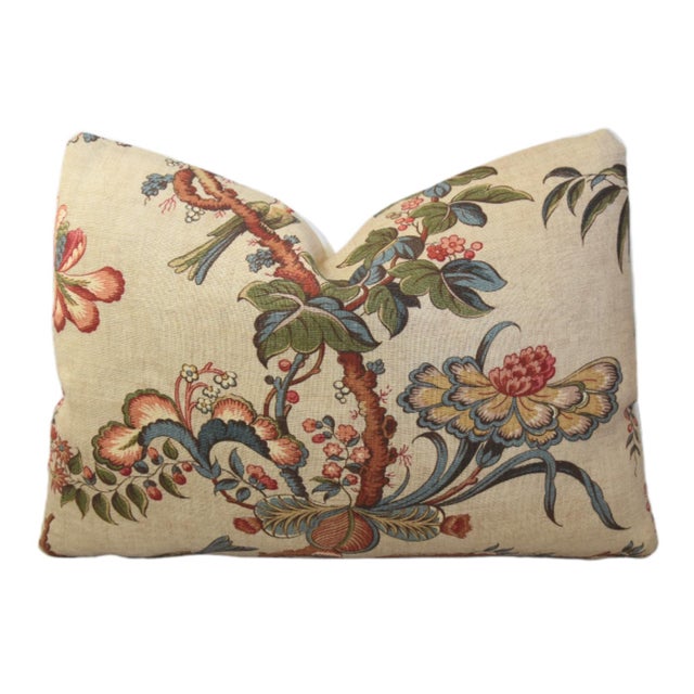 Designer Lee Jofa Botanical Floral & Birds Feather/Down Pillow For Sale In Los Angeles - Image 6 of 7