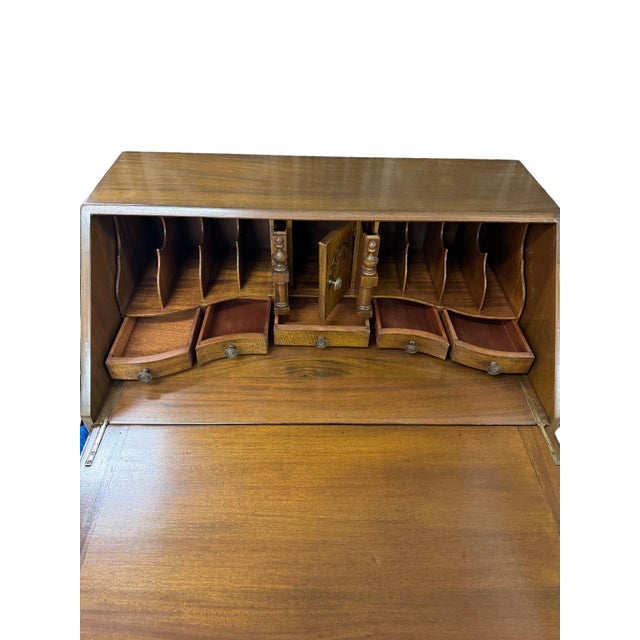 1940s Baker - Georgian Chippendale Mahogany 1940 Vintage Secretary Desk For Sale - Image 5 of 5