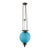 Antique Hanging Candle Lantern in Rare Blue Color For Sale