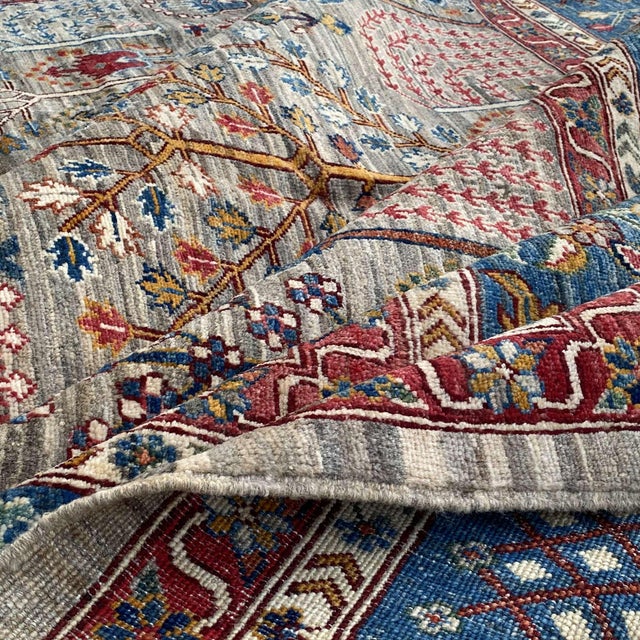 Grey Persian Bakhtiari Garden Hand-Knotted Wool Rug - 9' X 11'11" For Sale - Image 13 of 17