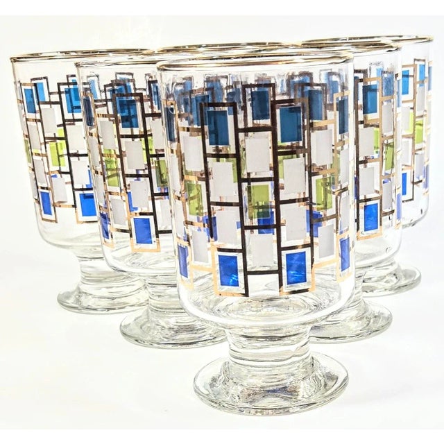 Glass Mid-Century Scandinavian Goblets- Set of 6 For Sale - Image 7 of 9