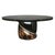 "Sparrow" Round Table With Stainless Steel, Bronze Details, Handmade For Sale In Los Angeles - Image 6 of 7