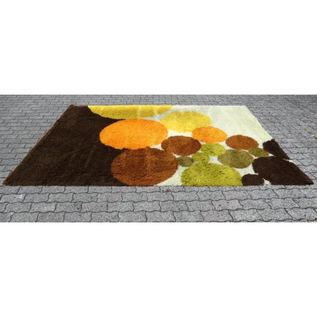 Large Long-Pile Wool Rug, 1970s For Sale - Image 11 of 11
