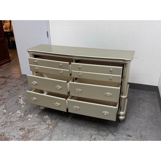 Benjara Champagne Metallic Dresser For Sale - Image 9 of 12