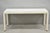 Vintage Mid Century Modern Steel Metal White Laminate Top Coffee Table Bench with Clean Modernist Lines. Circa Late 20th...