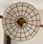 Metal Vintage Capiz Shell Pendant Light With Brass Hardware and Scalloped Edge For Sale - Image 7 of 10