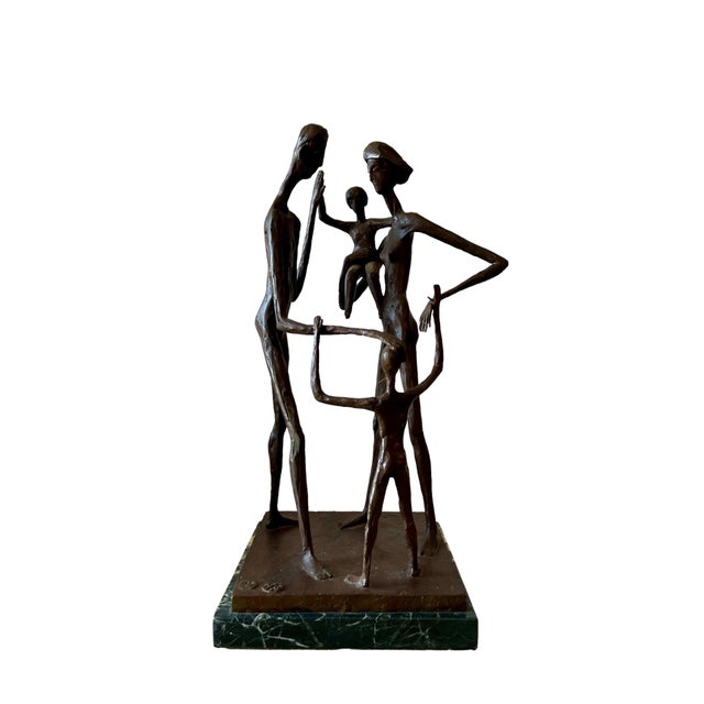 Metal Wolfgang Behl, Large Modernist Bronze Abstract Figural Sculpture "Family" Wolfgang Behl For Sale - Image 7 of 14