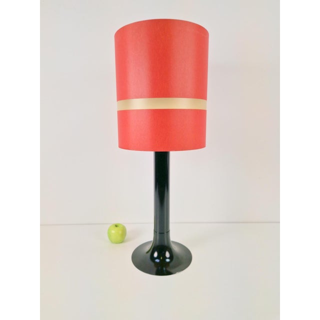 Black Mid-Century Space Age Metal Tulip Table Lamp, 1960s For Sale - Image 8 of 9